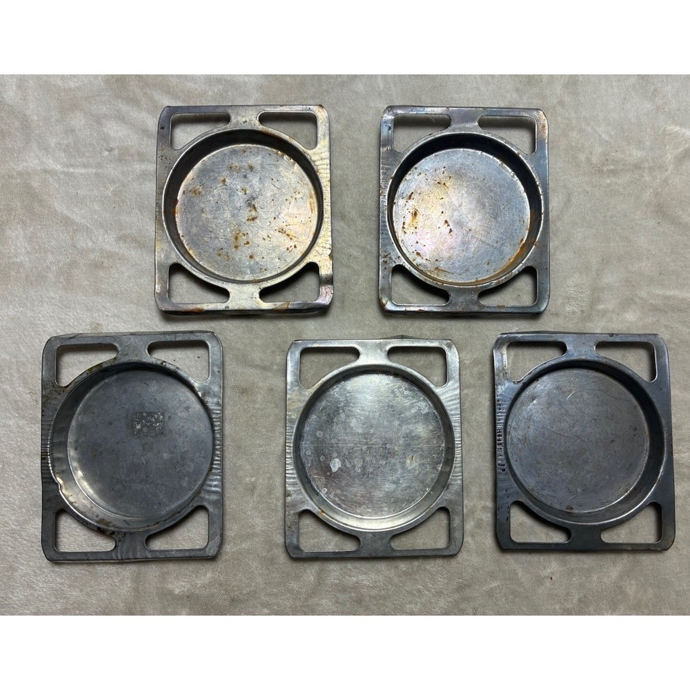 Vintage 1964 Kenner Easy-Bake Oven Metal Baking Pans Replacement Lot Of 5 *flaw